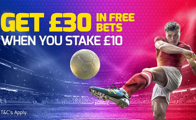 Bet 10 GBP and get 30 GBP with Betfred’s welcome promo!
