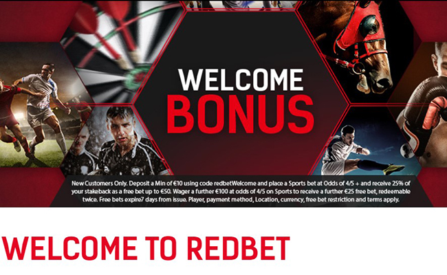 Welcome bonus by Redbet bookmaker!