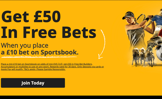 Betfair £50 Sportsbook Free Bet Offer!