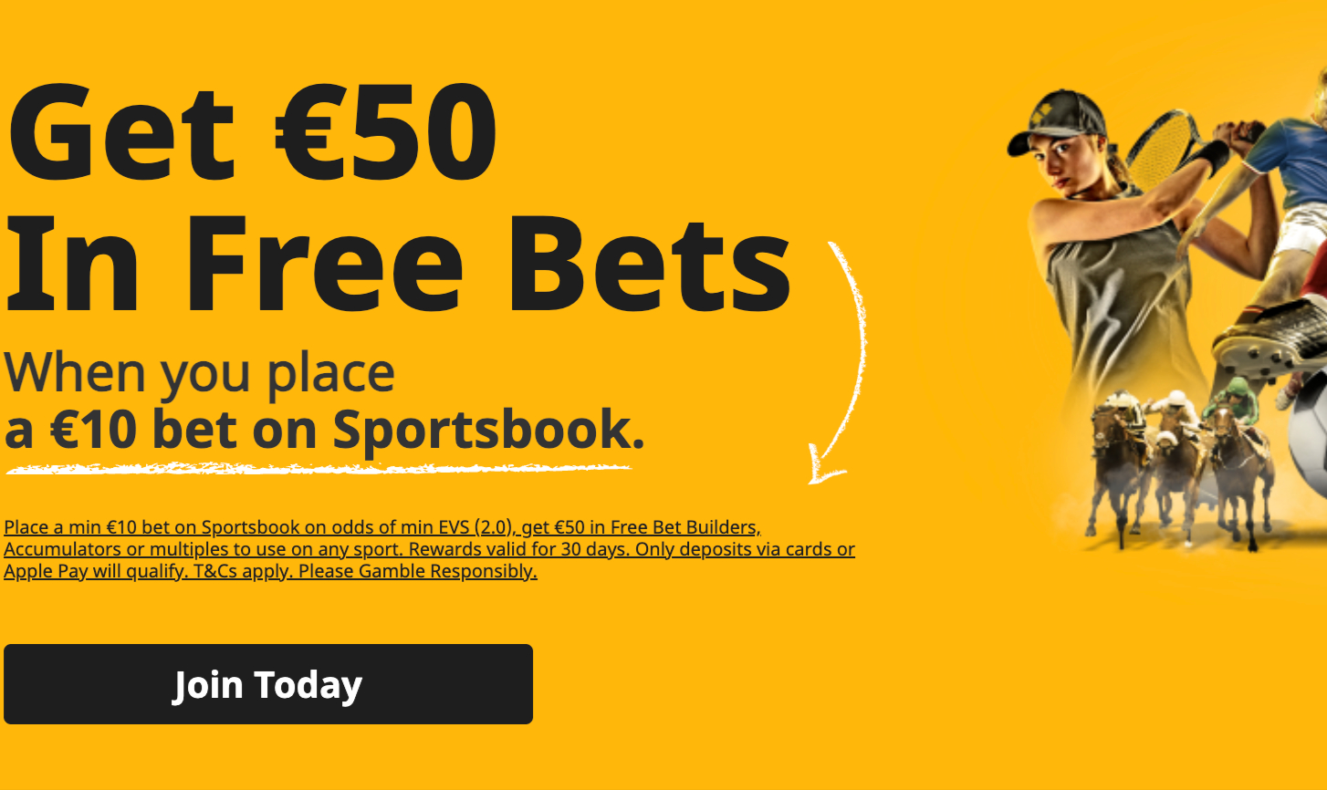 Get €50 in Free Bets with Betfair!