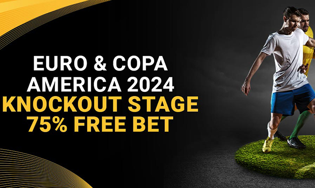 75% Up To 100€ Free Bet For The Knockout Stages with 18Bet!