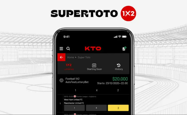 Win $20,000 with Super Toto 1x2 by KTO bookie!