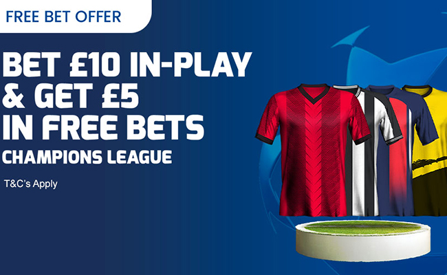 Bet 10 GBP and get 5 GBP in free bets from Betfred!