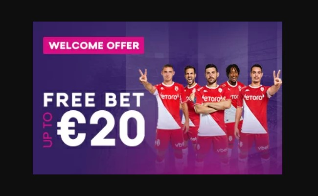 Free Bet up to 20 EUR from VBET bookmaking company!