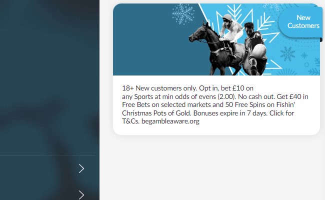 Xmas Sports Welcome Offer by Betvictor!